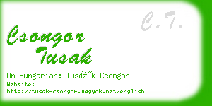 csongor tusak business card